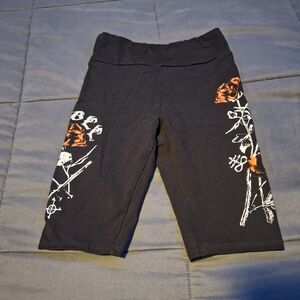 Stylish Black and Orange Athletic Shorts